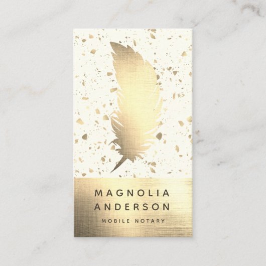 Chic Mobile Notional Gold Foil Quill Visitekaartje (Voorkant)