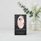 Chic mode dameskok catering visitekaartje (Staand voorkant)