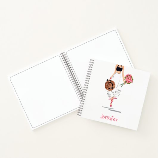 Chic Mode Stijlvolle rok Bloemen Schets Custom Notitieboek (Binnen)