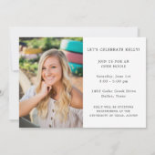 Chic Modern 2 Photo Grad Party Invitation (Dos)