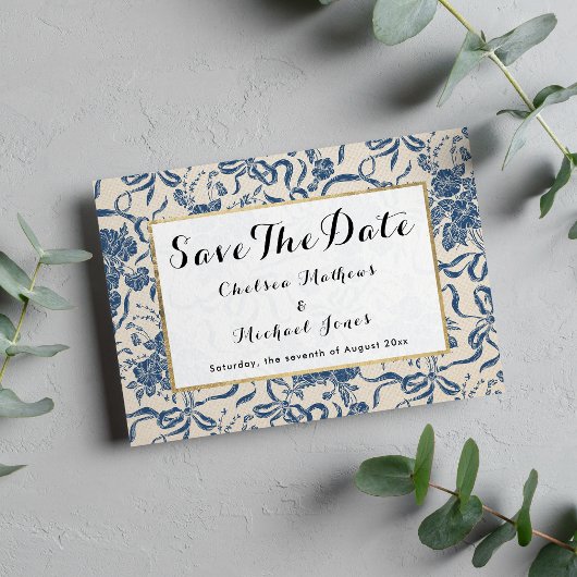 Chic Modern bevliegingspatroon Save The Date