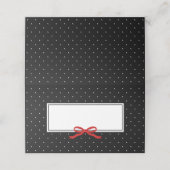 Chic Modern Black Polka Dot met Rood Lint (Buitenkant ongevouwen)