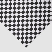Chic Modern Black White Checkered Gift Wrap Tissuepapier (Detail)