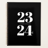 Chic Modern Black White Typography Weekelijks Planner (Voorkant)