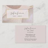 Chic Modern Blush Gold Glitter Visitekaartje (Voorkant / Achterkant)