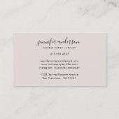 Chic Modern Blush Gold Glitter Visitekaartje (Achterkant)