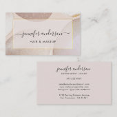 Chic Modern Blush Gold Glitter Visitekaartje (Voorkant / Achterkant)