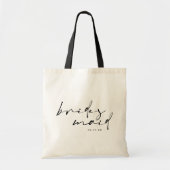 Chic Modern Calligraphy Bridesmaid Tote Bag (Voorkant)