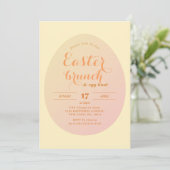 Chic Modern Easter Brunch Egg Hunt Geel Sinaasappe Kaart (Staand voorkant)