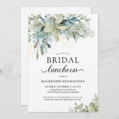 Chic Modern Eucalyptus Greenery Bridal Kaart (Voorkant / Achterkant)