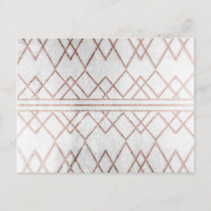 Chic Modern Faux Roos Gold Geometric Triangles Briefkaart
