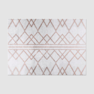 Chic Modern Faux Roos Gold Geometric Triangles Tissuepapier
