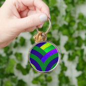 chic modern gebogen chevron sleutelhanger (Hand)