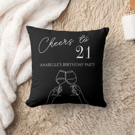 Chic modern gejuich voor 21ste verjaardagsfeestje kussen (Deken)