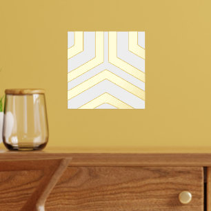 Chic Modern Geometric Gold Design Folie Print