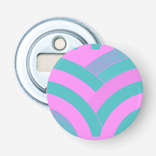 chic modern, gesofisticeerd roze/groene chevrons button flesopener