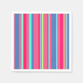 Chic Modern Girly Snoep Stripe Patroon Servet (Voorkant)