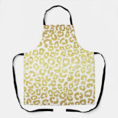 Chic Modern Gold White Leopard Jaguar Cheetah Schort (Voorkant)