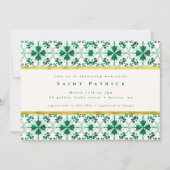 Chic Modern Groen St. Patrick's Day Baby shower Kaart (Voorkant)