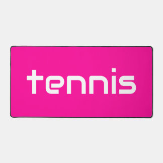 Chic Modern Helder Roze Slanke Witte Tennis Tekst Bureaumat