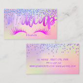 Chic Modern Holographic Diamonds Faux Lashes Visitekaartje (Voorkant / Achterkant)