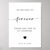 Chic Modern Kies een stoel, niet een kant bruiloft Poster (Voorkant)