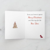 Chic Modern Lesbisch Paar Kerst Kaart (Binnen)