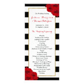 Chic Modern Luxe Red Roses Wedding Programma (Voorkant)