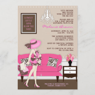 Chic Modern Ma Baby shower nodigt uit Kaart