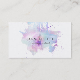 chic modern make - up artiest waterverf blue grung visitekaartje
