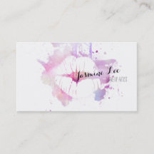 chic modern make - up artiest waterverf paarse lip