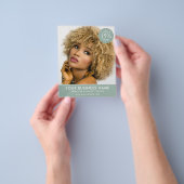 Chic Modern Make-up Schoonheidssalon Groene Zaken Flyer (Hand)