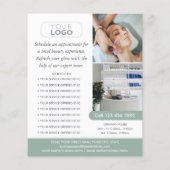 Chic Modern Make-up Schoonheidssalon Groene Zaken Flyer (Achterkant)