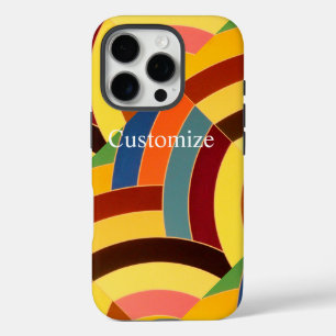 chic modern, meerkleurige chevrons iPhone 16 pro hoesje