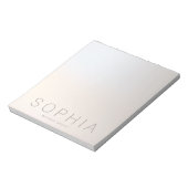 Chic Modern Minimal Professional Name Notitieblok (Gedraaid)