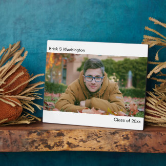 Chic Modern Minimalist Graduate Photo Desktop Fotoplaat