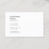 Chic Modern Minimalistisch Kassy Professional Visitekaartje (Achterkant)