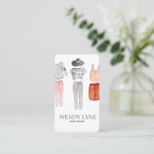 Chic modern mode visitekaartje (Staand voorkant)