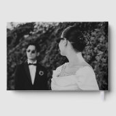 Chic Modern Monogram Script Wedding Gastenboek (Achterkant)