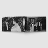 Chic Modern Monogram Script Wedding Gastenboek (Volledig)