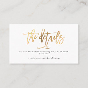 Chic+Modern penseel Band Details Faux Gold Visitekaartje