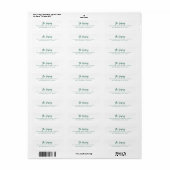 Chic modern penseelscript Legible Emerald Address Etiket (Full Sheet)