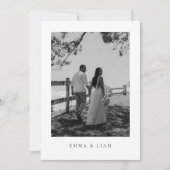 Chic Modern Photo Wedding Save The Date Card (Devant)