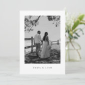 Chic Modern Photo Wedding Save The Date Card (Debout devant)