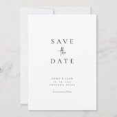 Chic Modern Photo Wedding Save The Date Card (Dos)
