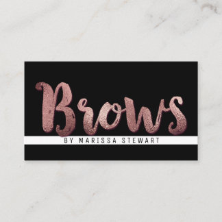 Chic Modern Roos Gold Simple Brusking Brows Visitekaartje