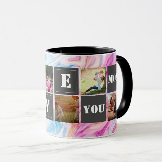 chic modern roos gouden marmer grijs moesson mok (Voorkant rechts)