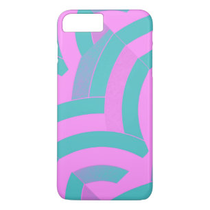 chic modern roze/groene chevrons iPhone 8 plus / 7 plus hoesje