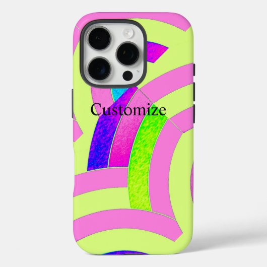 chic modern roze/limoen chevrons Case-Mate iPhone case (Achterkant)