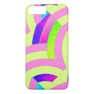 chic modern roze/limoen chevrons iPhone 8 plus / 7 plus hoesje